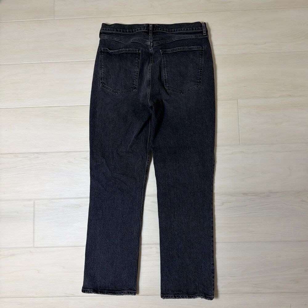 AGOLDE Metal Washed Black High Rise Stovepipe Slim Straight Leg Jeans Size 31 - Picture 8 of 8